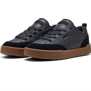 New Puma Park Lifestyle Sk8 Sneaker Men's Gray Black and Tan Gum Sneakers 8.5